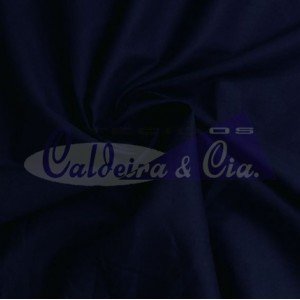 Tecido Tricoline Silky Lisa cor - 4300 (Marinho Noite)